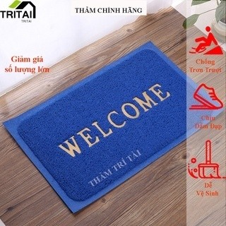 Thảm Nhựa Chùi Chân Welcome 60*90 cm Nhựa PVC 3A chống trơn trượt, sang trọng, bền đẹp.