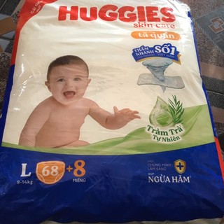 - tã quần huggies l68 -skin care tràm trà tự nhiên ngừa hăm cho bé từ 9-14kg