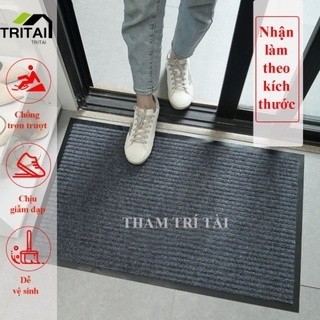 Thảm Chùi Chân Nỉ Đế Cao Su Siêu Hút Nước Lau Chân Chống Trượt Sang Trọng 40*60cm