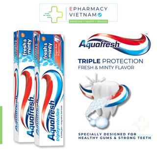 Kem đánh răng aquafresh fresh & minty bạc hà thơm mát 100g