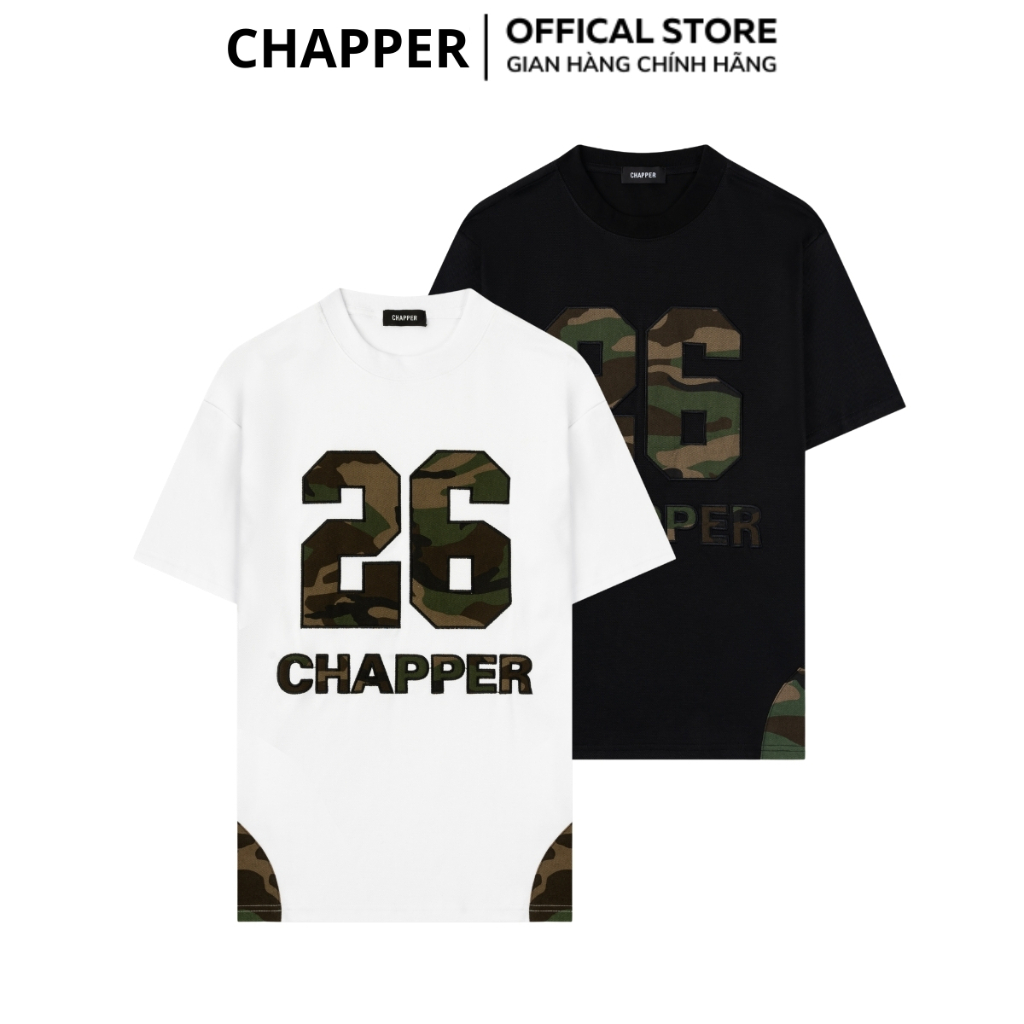 Áo thun nam nữ CHAPPER vải thể thao cao cấp phối rằn ri - APCP023 Menswear Cổ Tròn