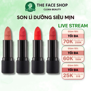 Son lì dưỡng siêu mịn có nhiều màu trẻ trung sang trọng môi quyến rũ The Face Shop fmgt Rouge True Matte