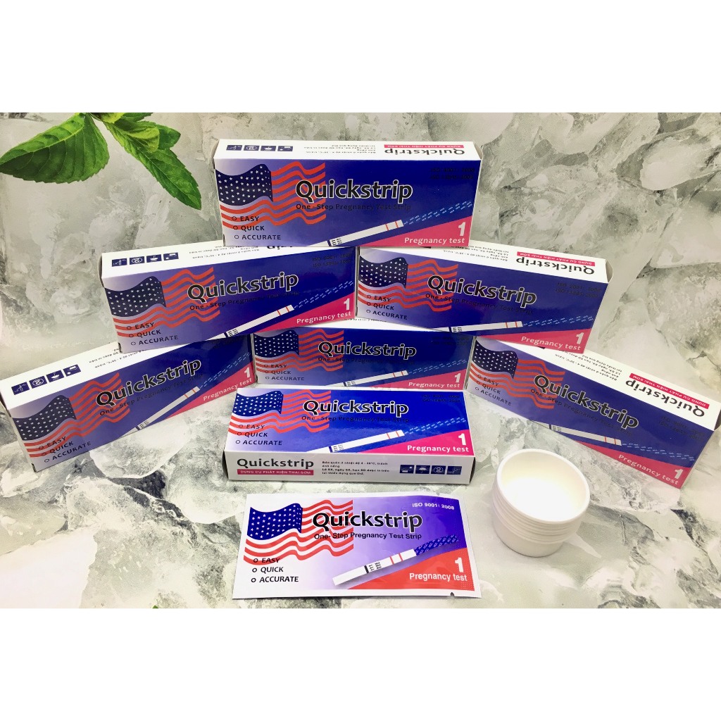 Que thử thai Quick Strip Combo 4 Que ( Que Quick Strip Lá Cờ )