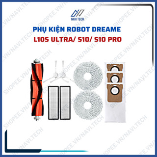 Phụ kiện robot hút bụi dreame l10s ultra, s10, s10 pro lọc , khăn, chổi giữa, chổi cạnh, túi rác
