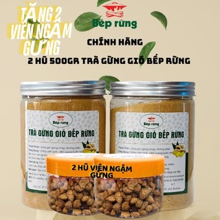 - 2 hũ 500gram trà gừng gió bếp rừng