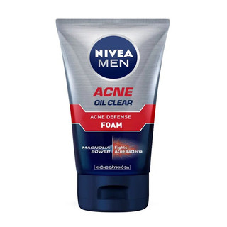 Sữa rửa mặt giảm nhờn mụn tối ưu Nivea Men Acne Oil Clear 10x Acne Reduction Foam 100g