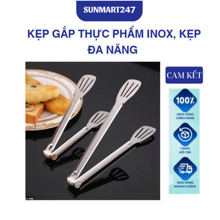 Kẹp gắp thực phẩm inox, kẹp đa năng nướng thịt, salat, gắp bánh mì