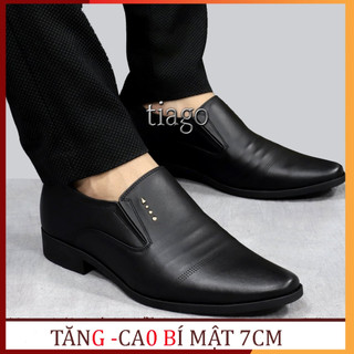 [có video] GIÀY TĂNG CHIỀU CAO NAM 7CM DA BÒ ĐẾ CAO SU KHÂU [ bảo hành 12 tháng]