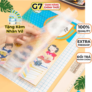 10 bọc sgk decal trong suốt g seven, bao bìa sách vở , bọc sách vở