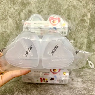 KHUÔN BÁNH FLAN TRÁI TIM CÓ NẮP – KHUÔN BÁNH FLAN TIM HPB106 – 10 KHUÔN BÁNH FLAN IN HÌNH TRÁI TIM