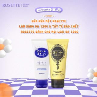 Combo Tẩy Tế Bào Chết Rosette Dành Cho Mọi Loại Da Gommage 120g Và Sữa Rửa Mặt Rosette Làm Sáng Da 120g