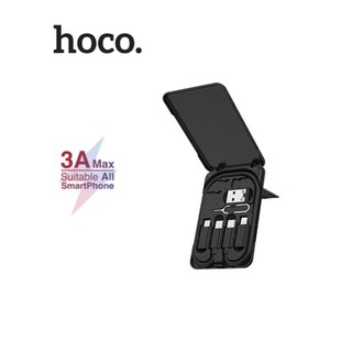 Hộp cáp sạc đa năng 6 món Hoco U86 thiết kế của hộp có thể làm giá đỡ điện thoại để bàn
