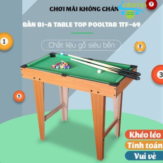 Bàn bi a mini bằng gỗ cỡ lớn kích thước 69x39x60 chân cao dành cho cả gia đình