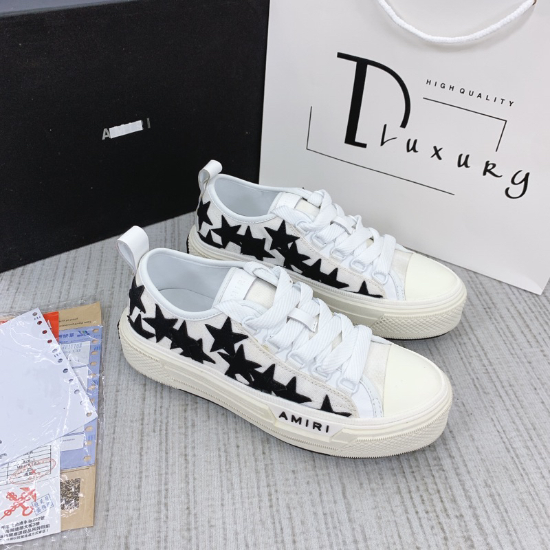 ⚡️[HÀNG CAO CẤP] - Sneakers Amiri Stars Court Canvas - Giày Amiri Sao Da Thêu Thiết Kế Mới - Size 38
