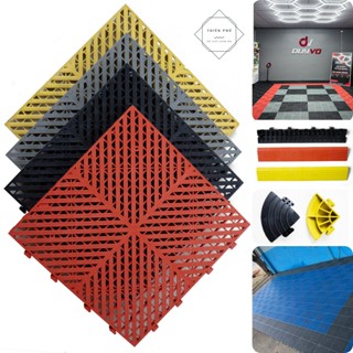 Tấm lót sàn chịu lực gara,Tiệm Rửa Xe,Sửa Xe,trung tâm chăm sóc xe nhựa PP dẻo chịu lực 40X40X2,3cm