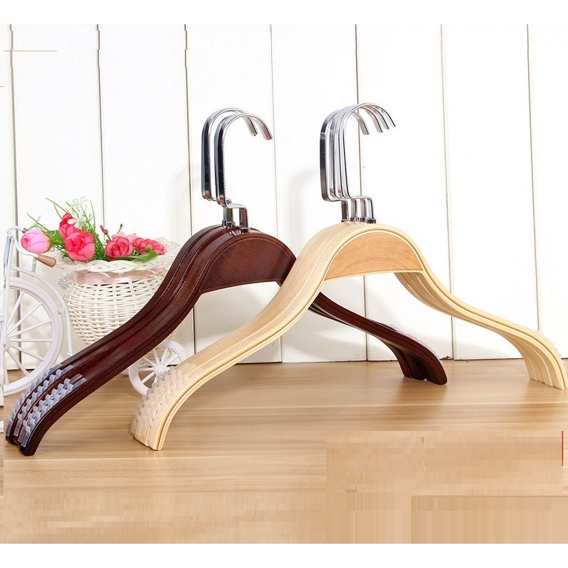 (Combo 10 Cái) MÓC ÁO GỖ TREO QUẦN ÁO SHOP THỜI TRANG MÓC DÁN VAI TRE NỮ