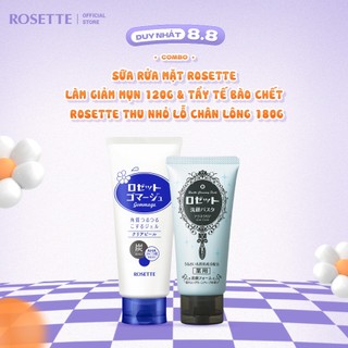 Bộ Sữa Rửa Mặt Làm Rosette Giảm Mụn 120g và Tẩy Tế Bào Chết Rosette Thu Nhỏ Lỗ Chân Lông Gommage Clear Peel 180G