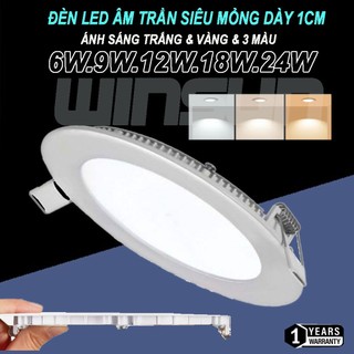Đèn led downlight âm trần siêu mỏng 6w.9w.12w.18w.24w bh đổi mới 12 tháng