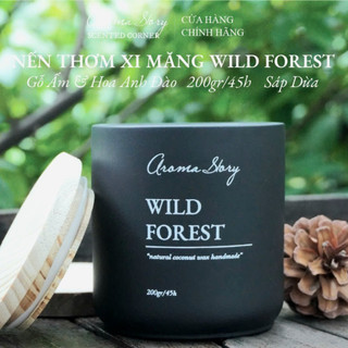 [HOT] Nến Thơm Trang Trí, Cao Cấp, Tự Nhiên Aroma Story Hương Gỗ Wild Forest Size 200g Thủy Tinh, Xi Măng