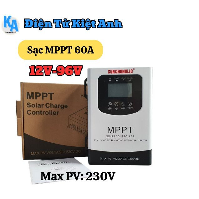 Bộ Điều Khiển Sạc MPPT Sunchonglic 60A (12V-96V) Max PV 230V , MPPT- 60A (12-96V)