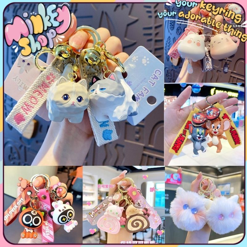Móc khoá Mèo Meoww 3D cute tổng mẫu móc chìa khoá dễ thương Hàn Quốc hottrend phụ kiện túi xách balo