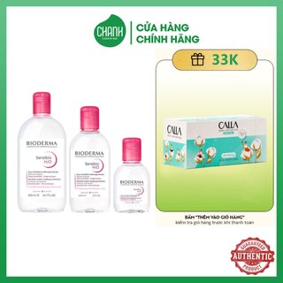 Nước tẩy trang Bioderma sensibio H2O nắp hồng cho da thường, da khô (100ml-250ml-500ml)
