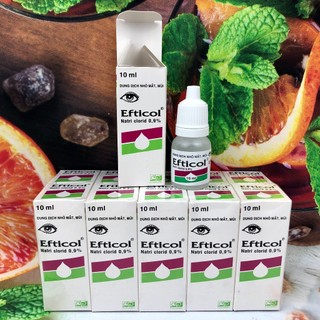 Nước muối sinh lý nhỏ mắt mũi Efticol 10ml Combo 10 chai - Nước muối sinh lý Efticol