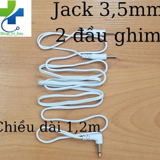 Dây dẫn điện xung chân kim  jack 3.5mm dài 1.2m cho máy vật lý trị liệu