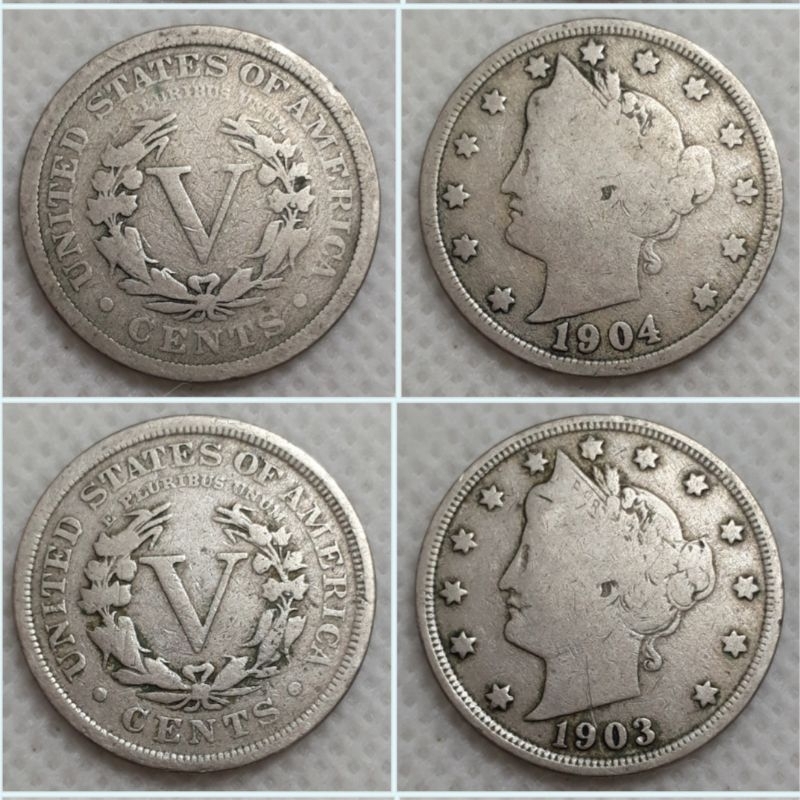 🍹Xu thật 100%🍹5 CENT LIBERTY🍹CHUẨN XƯA