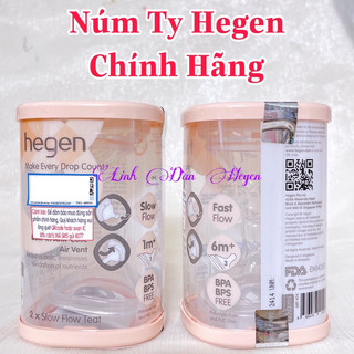 Núm ti hegen số 0 1 2 3 4 Y chính hãng, Núm ty bình sữa hegen chính hãng Việt Nam, Núm bình Hegen