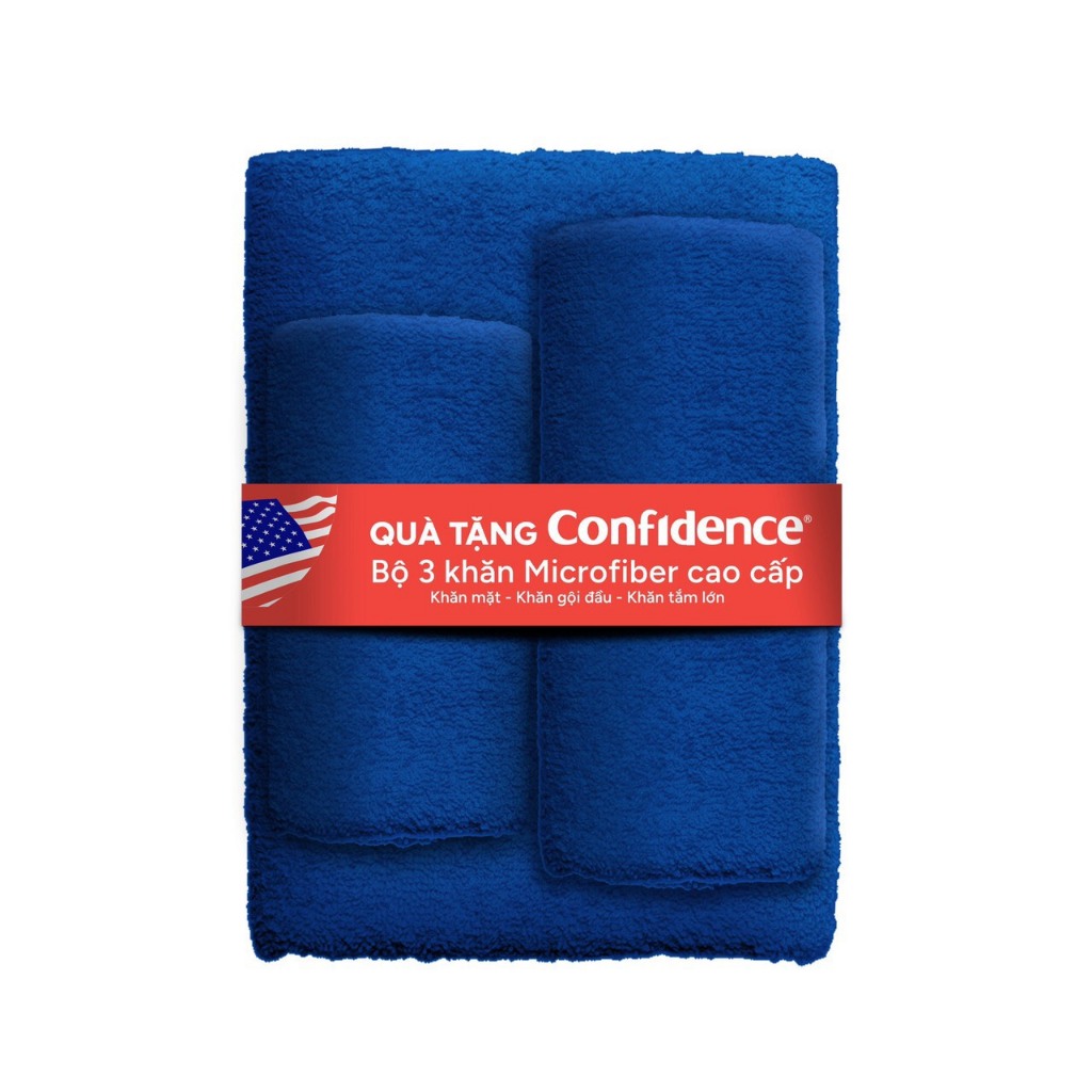 [GIFT KO BÁN] BỘ 3 KHĂN MICROFIBER CONFIDENCE