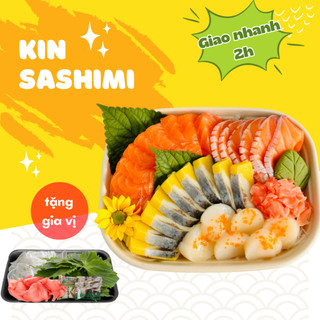 Sashimi Cá Hồi, Cá Trích, Sò điệp kèm gia vị,