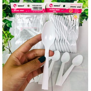 Muỗng nhựa dùng 1 lần  – Muỗng nhựa dùng 1 lần 24 cái/ bịch HPB47  – Thìa nhựa cao cấp HOFACO