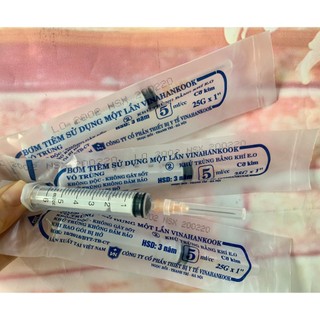 Ống Bơm Tiêm Vinahankook 100 cái/ hộp - Ống Bơm Tiêm Sử Dụng Một Lần 5ml/cc