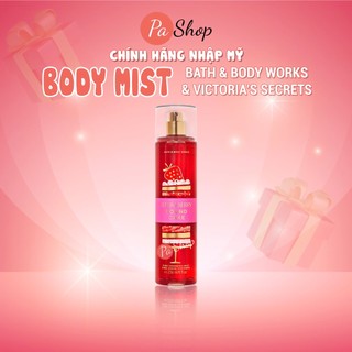 Xịt thơm body mist Bath & Body Works Strawberry Pound Cake 236ml