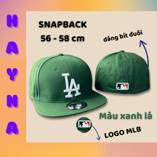Mũ bít đuôi LA, nón đội ngược M.LB dành cho nam nữ size 56-58cm màu xanh lá hot, snapback hiphop thời trang M282