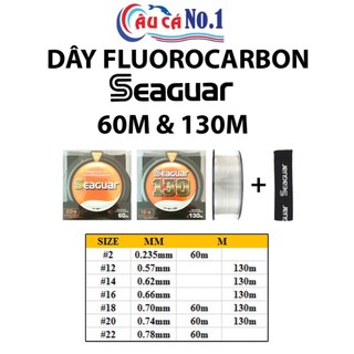 [DÂY FLUOROCARBON] DÂY CÂU CÁ FLUOROCARBON SEAGUAR 60M