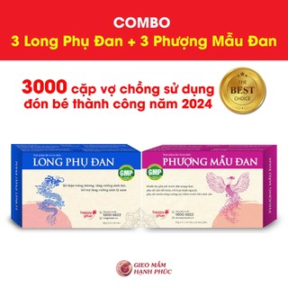 COMBO 3 Phượng Mẫu Đan 40 viên + 3 Long Phụ Đan 40 viên Bổ trứng Niêm mạc, khỏe Tinh trùng