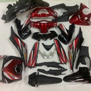 [ TẶNG TEM ] Bộ dàn áo xe Wave RSX 110  đời 2010 đến 2011 màu ĐEN ĐỎ -nhựa trắng nguyên sinh ABS