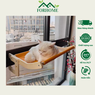 Giường mèo gắn giường, cửa sổ,giường gỗ treo dành cho mèo,giường võng treo gắn cửa sổ cho mèo