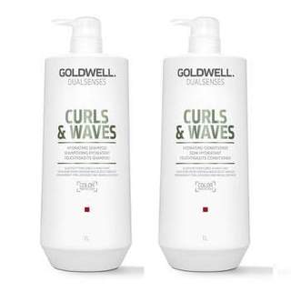 Dầu gội xả goldwell curls & waves cho tóc uốn xoăn 1000ml