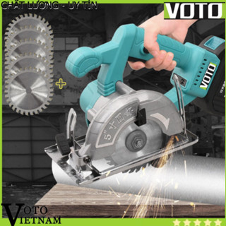 Máy cưa bàn cầm tay dùng pin Voto không chổi than dùng đĩa cắt 5 inch chân pin thông dụng