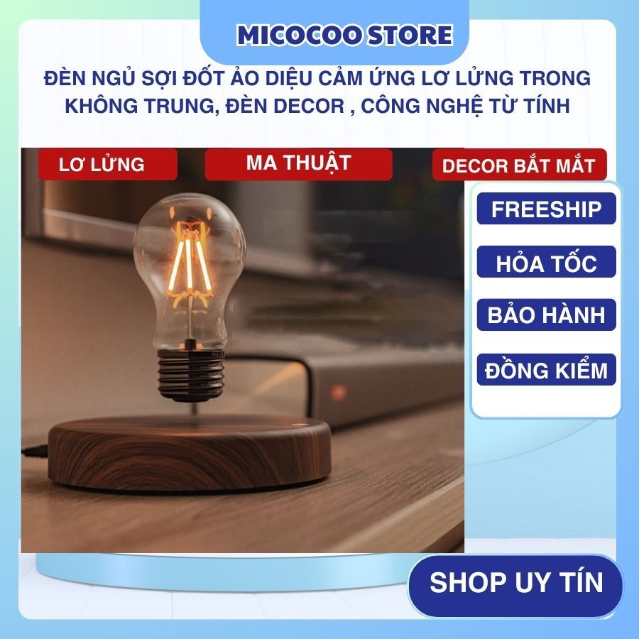 Đèn ngủ sợi đốt ảo diệu cảm ứng lơ lửng trong không trung, Đèn Decor , Đèn ma thuật công nghệ từ tính | BigBuy360 - bigbuy360.vn