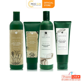 Cặp dầu gội gừng hà thủ ô 400ml + dầu xả gừng hà thủ ô 250ml kích mọc tóc Weilaiya Zingiber Officinale Ju