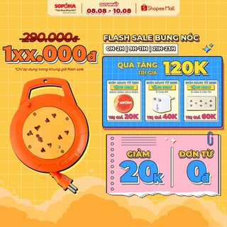 Ổ cắm điện ổ điện cuốn dây Q45 Q75 Sopoka dây 4,5m7,5m an toàn tiện lợi