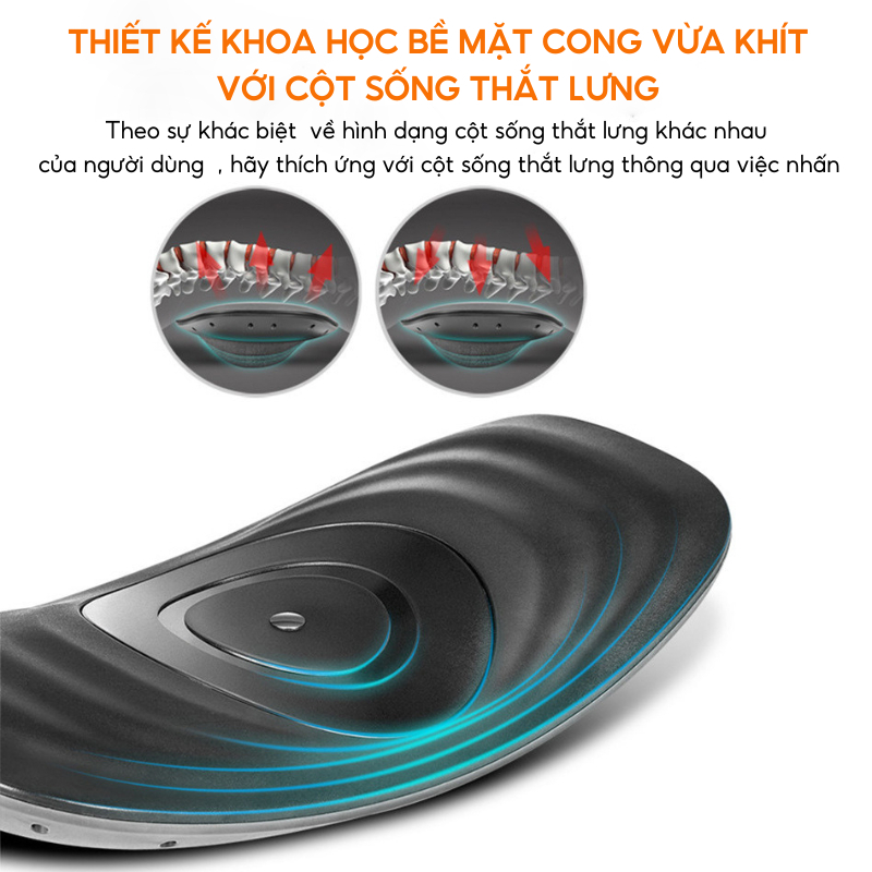Máy Massage Cột Sống Lưng DELADEP Mát Xa Lưng KèmTúi Khí Trị Liệu 4 Chế Độ Sưởi Ấm Hồng Ngoại Rung Tần Số Kép MSL01