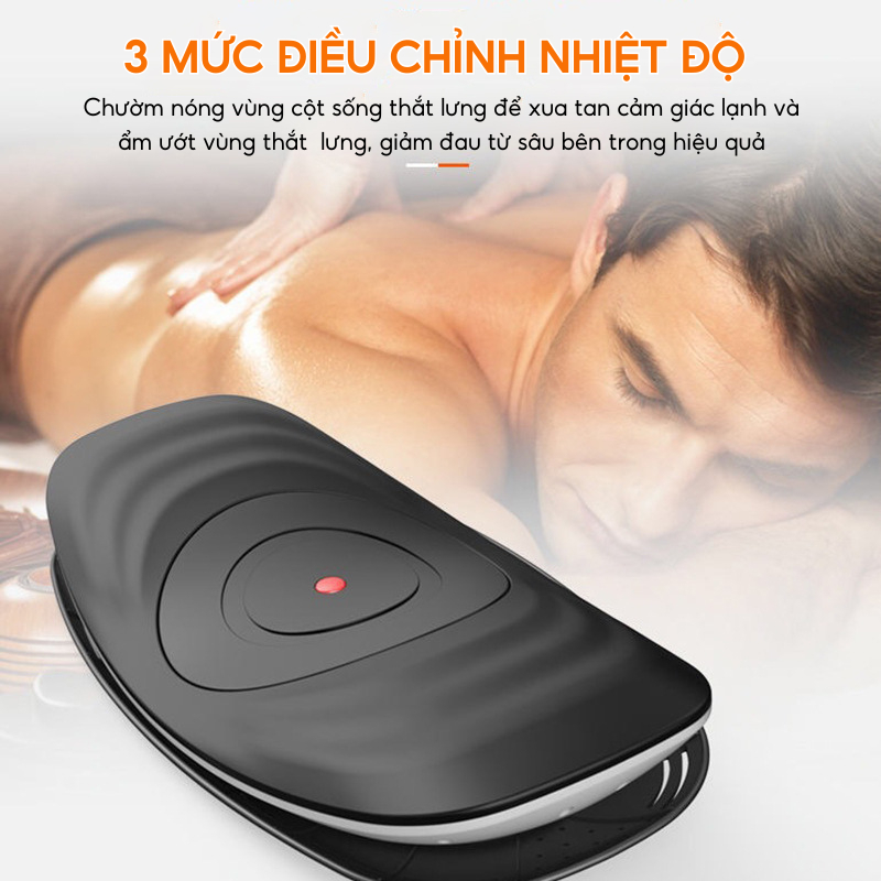 Máy Massage Cột Sống Lưng DELADEP Mát Xa Lưng KèmTúi Khí Trị Liệu 4 Chế Độ Sưởi Ấm Hồng Ngoại Rung Tần Số Kép MSL01