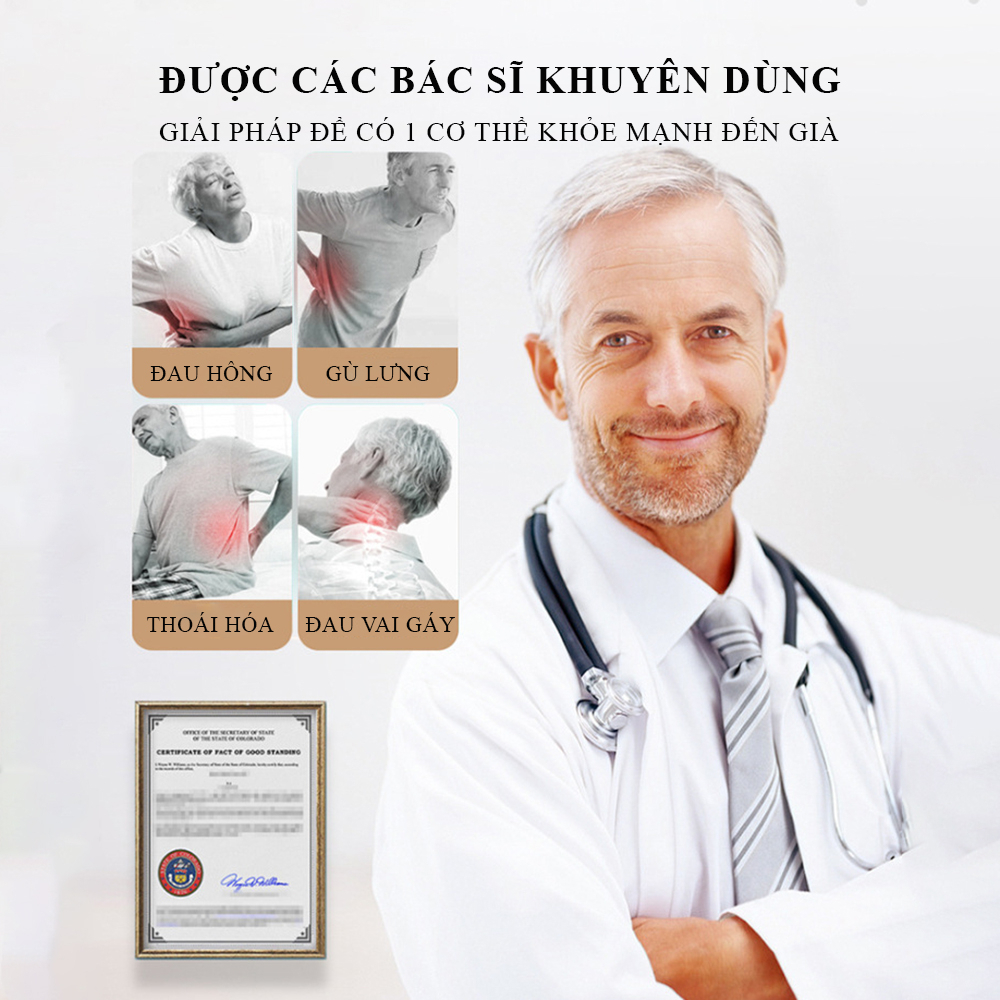 Máy Massage Cột Sống Lưng DELADEP Mát Xa Lưng KèmTúi Khí Trị Liệu 4 Chế Độ Sưởi Ấm Hồng Ngoại Rung Tần Số Kép MSL01