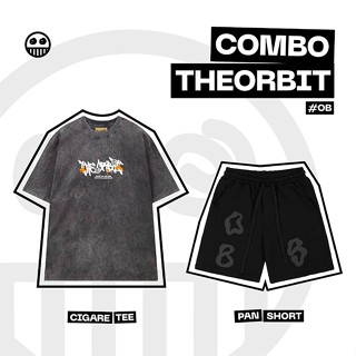 COMBO ORBIT Áo thun nam CIGARATEE Wash và Quần PAN SHORT - Local Brand Chính Hãng
