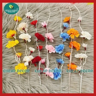 Lẻ nhánh đào râu trang trí set tháp bánh, tháp oản, tháp nước trang trí tết